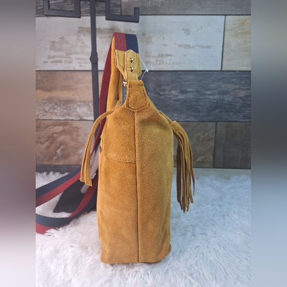 Margot Suede Leather Satchel Crossbody - NWT- A640661 - Picture 6 of 12